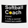 Softball Coach Noun Like A Normal Coach But Cooler Tapestry Official Coach Gifts Merch