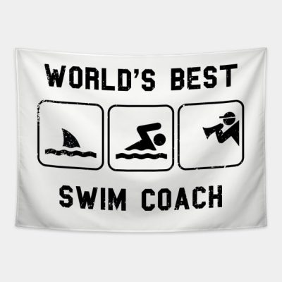Worlds Best Swim Coach Tapestry Official Coach Gifts Merch