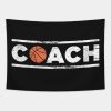Retro Distressed Basketball Coach Icon Tapestry Official Coach Gifts Merch
