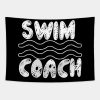 Swim Coach Tee Sports Tee Water Sport Shirt Waves  Tapestry Official Coach Gifts Merch
