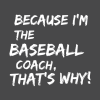 Why Because Im The Baseball Coach Phone Case Official Coach Gifts Merch