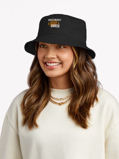 World'S Okayest Coach Funny American Football Coach Bucket Hat Official Coach Gifts Merch
