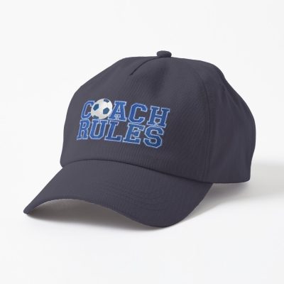Coach Rules, Sporty Soccer Coach Graphic Design. Great Appreciation Birthday Or Christmas Gift For Coaches, Or Anyone Who Adores Their Soccer Coach. Cap Official Coach Gifts Merch