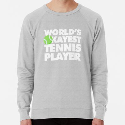 Worlds Okayest Tennis Player Funny Tennis Player Sweatshirt Official Coach Gifts Merch