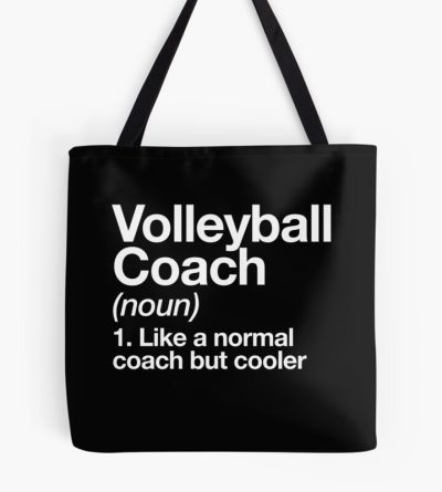 Volleyball Coach Funny Definition Trainer Gift Design Tote Bag Official Coach Gifts Merch