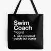 Swim Coach Funny Definition Trainer Gift Design Tote Bag Official Coach Gifts Merch