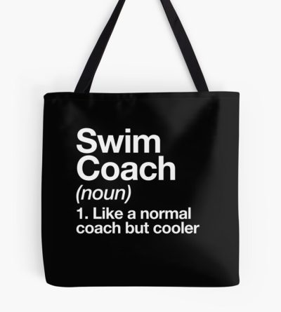 Swim Coach Funny Definition Trainer Gift Design Tote Bag Official Coach Gifts Merch