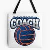 Volleyball Coach Dive In, Aim High, Win Bigger Tote Bag Official Coach Gifts Merch