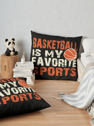 Basketball Is My Favorite Season Sport Funny,Basketball ,Basketball Heartbeat ,Basketball Heart,Basketball Coach,Basketball Player,Basketball Lover Throw Pillow Official Coach Gifts Merch