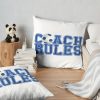 Coach Rules, Sporty Soccer Coach Graphic Design. Great Appreciation Birthday Or Christmas Gift For Coaches, Or Anyone Who Adores Their Soccer Coach. Throw Pillow Official Coach Gifts Merch
