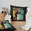 Padel Player Sport Coach Fan Padel Tennis Training Throw Pillow Official Coach Gifts Merch