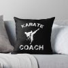 Karate Coach Throw Pillow Official Coach Gifts Merch