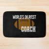 World'S Okayest Coach Funny American Football Coach Bath Mat Official Coach Gifts Merch