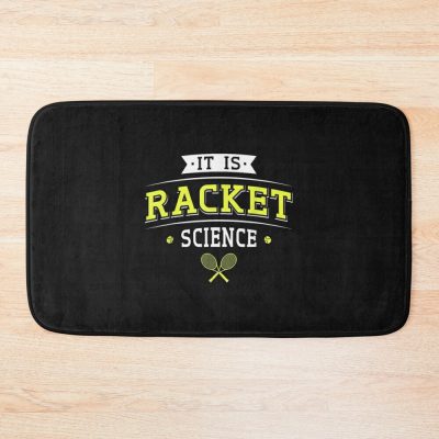 It Is Racket Science Funny Tennis Player Tennis Coach Bath Mat Official Coach Gifts Merch