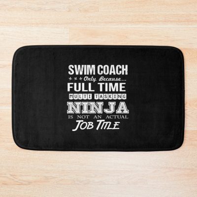 Swim Coach - Multitasking Ninja Bath Mat Official Coach Gifts Merch