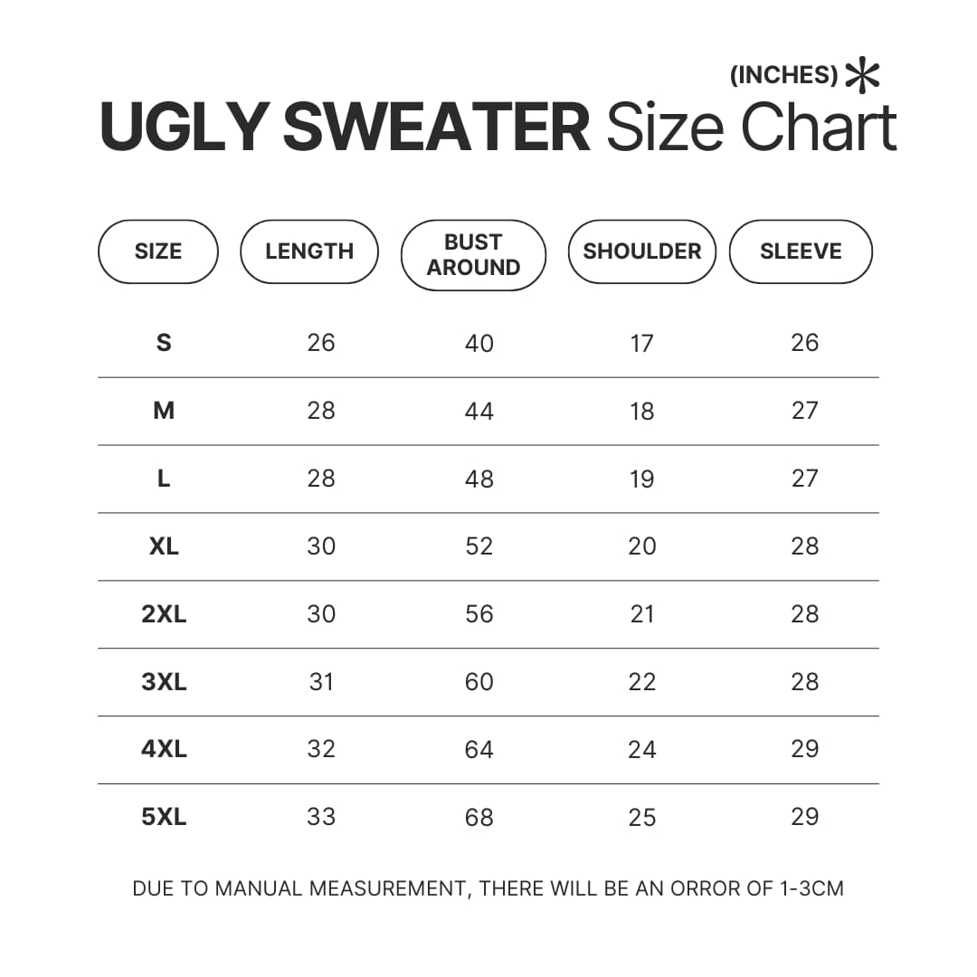 Ugly Sweater Size Chart - Coach Gifts Store
